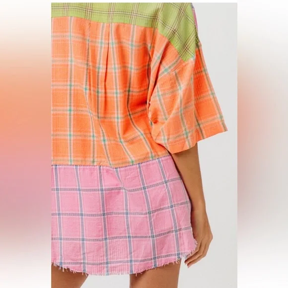 Bibi Washed Plaid Shirt - Picture 4 of 7